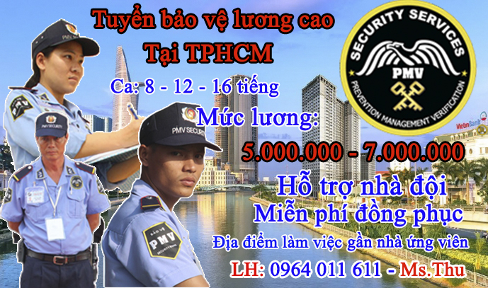 Tuyển nhân viên bảo vệ tại TPHCM