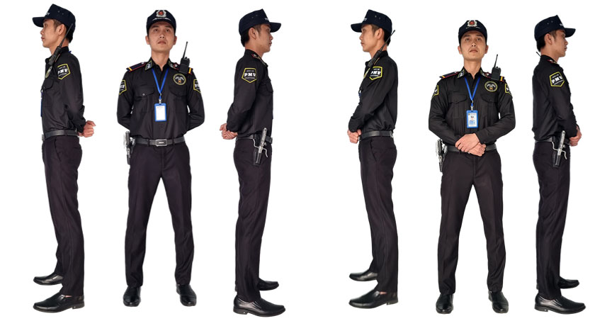 Đồng phục bảo vệ màu đen-Bảo vệ PMV
